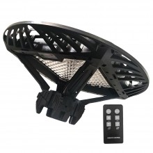 Lampa Solara SIKS Pentru Stalp De Exterior, Stradala Sau Gradina Cu Panou Solar Incorporat, 136 LED-uri Albe Puternice, Telec...