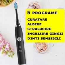 Periuta Electrica Sonica EDAR Pentru Adulti Si Copii, 5 Moduri, Dinti Sensibili Si Ingrijire Gingii, 38.000 Pulsuri/min, Time... Periuta Electrica Sonica EDAR Pentru Adulti Si Copii, 5 Moduri, Dinti Sensibili Si Ingrijire Gingii, 38.000 Pulsuri/min, Time...