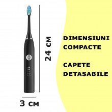 Periuta Electrica Sonica EDAR Pentru Adulti Si Copii, 5 Moduri, Dinti Sensibili Si Ingrijire Gingii, 38.000 Pulsuri/min, Time... Periuta Electrica Sonica EDAR Pentru Adulti Si Copii, 5 Moduri, Dinti Sensibili Si Ingrijire Gingii, 38.000 Pulsuri/min, Time...