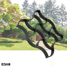 Matrita Pavaj din Beton Turnat EDAR, Tip Sablon, Efect Piatra Naturala Decorativa, Dimensiuni 49.5 x 4.5 x 49.5 cm, Model 7