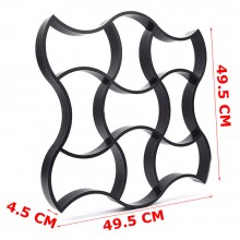 Matrita Pavaj din Beton Turnat EDAR, Tip Sablon, Efect Piatra Naturala Decorativa, Dimensiuni 49.5 x 4.5 x 49.5 cm, Model 7