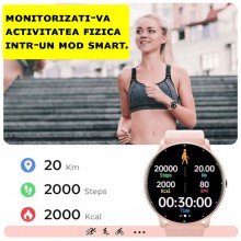 Ceas Inteligent EDAR, Smartwatch, Bluetooth 5.3, Monitorizare Somn Si Activitati Fizice, Sport, Pedometru, Waterproof, Notifi... Ceas Inteligent EDAR, Smartwatch, Bluetooth 5.3, Monitorizare Somn Si Activitati Fizice, Sport, Pedometru, Waterproof, Notifi...