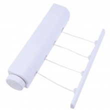 Uscator De Rufe Extensibil EDAR Cu Montare Pe Perete, Retractabil, 4 Sfori, Lungime Maxima 3.2 Metri, Carlige Si Accesorii Mo...
