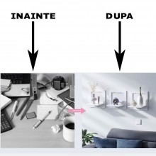 Raft Suport EDAR Tip Etajera Cu Montare Pe Perete, Ideal Pentru Rame Foto, Ghiveci Flori, Carti, Din Rigips PVC, 29 cm x 29 c... Raft Suport EDAR Tip Etajera Cu Montare Pe Perete, Ideal Pentru Rame Foto, Ghiveci Flori, Carti, Din Rigips PVC, 29 cm x 29 c...