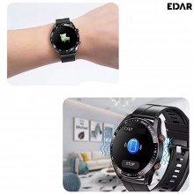 Ceas Inteligent EDAR, Smartwatch Unisex, Compatibil Android. iOS, Ecran 1.3" HD, Bluetooth 5.3, Touch, Monitorizare Somn Si A...