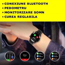 Ceas Inteligent EDAR, Smartwatch Unisex, Compatibil Android. iOS, Ecran 1.3" HD, Bluetooth 5.3, Touch, Monitorizare Somn Si A... Ceas Inteligent EDAR, Smartwatch Unisex, Compatibil Android. iOS, Ecran 1.3" HD, Bluetooth 5.3, Touch, Monitorizare Somn Si A...