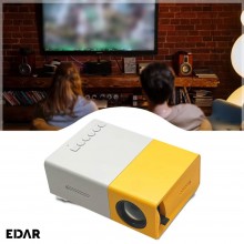 Mini Videoproiector EDAR, Portabil, Rezolutie 1080P, Proiectie LED, Distanta Maxima Focalizare 2 Metri, Compatibil Telefon, C...