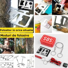 Kit Supravietuire SIKS Multifunctional, Pentru Camping, Drumetii Munte, Dotat cu 5 Piese, Design Portabil, Trusa De Depozitar... Kit Supravietuire SIKS Multifunctional, Pentru Camping, Drumetii Munte, Dotat cu 5 Piese, Design Portabil, Trusa De Depozitar...