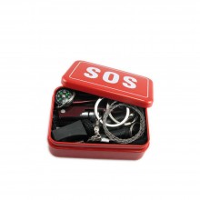 Kit Supravietuire SIKS Multifunctional, Pentru Camping, Drumetii Munte, Dotat cu 5 Piese, Design Portabil, Trusa De Depozitar...