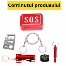 Kit Supravietuire SIKS Multifunctional, Pentru Camping, Drumetii Munte, Dotat cu 5 Piese, Design Portabil, Trusa De Depozitar... Kit Supravietuire SIKS Multifunctional, Pentru Camping, Drumetii Munte, Dotat cu 5 Piese, Design Portabil, Trusa De Depozitar...