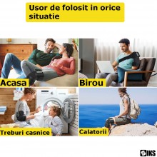 Genunchiera SIKS Cu Masaj Si Incalzire, 3 Tipuri De Masaj, Temperatura Ajustabila, Marime Universala, Compatibila Cot Si Pici...