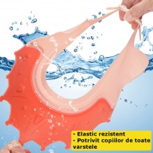 Casca SIKS De Protectie Cap, Ochi Si Urechi Pentru Baie copii, Coroana Reginei/Regelui, Fara Sampon In Ochi, Reglabila, Roz