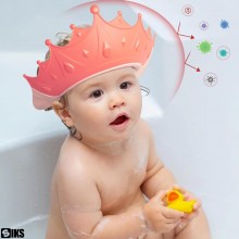 Casca SIKS De Protectie Cap, Ochi Si Urechi Pentru Baie copii, Coroana Reginei/Regelui, Fara Sampon In Ochi, Reglabila, Roz Casca SIKS De Protectie Cap, Ochi Si Urechi Pentru Baie copii, Coroana Reginei/Regelui, Fara Sampon In Ochi, Reglabila, Roz