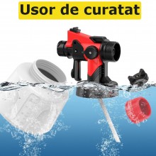 Pistol De Vopsit Electric Cu Acumulator SIKS GunSpray, Pulverizator De Vopsea Profesional, 48V, 800 Ml Capacitate Rezervor, P...