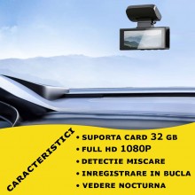 Camera Auto Dubla Fata / Spate DVR SIKS Pro T2, Super Full HD 1080p, Inregistrare Bucla, HDR, Vedere Noaptea, Camera Marsarie... Camera Auto Dubla Fata / Spate DVR SIKS Pro T2, Super Full HD 1080p, Inregistrare Bucla, HDR, Vedere Noaptea, Camera Marsarie...