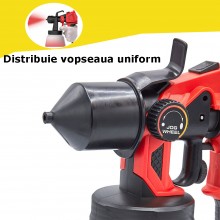 Pistol EDAR De Vopsit Electric Cu Acumulator Gun Spray, Pulverizator De Vopsea Profesional, 48V, Capacitate Rezervor 800 ml, ...