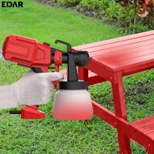 Pistol EDAR De Vopsit Electric Cu Acumulator Gun Spray, Pulverizator De Vopsea Profesional, 48V, Capacitate Rezervor 800 ml, ...