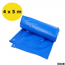 Prelata EDAR cu Inele, protectie UV,Impermeabila, 4 m lungime, latime 5m, Albastru
