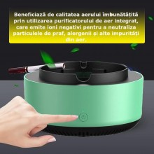 Scrumiera Electrica SIKS, Cu Aspiratie Directa, Fara Fum, Purificator De Aer Cu Ioni Negativi, Odorizant Eliminarea Mirosuril... Scrumiera Electrica SIKS, Cu Aspiratie Directa, Fara Fum, Purificator De Aer Cu Ioni Negativi, Odorizant Eliminarea Mirosuril...