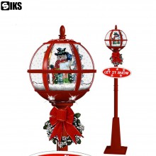 Felinar SIKS Decorativ De Craciun, Cu Om De Zapada, Zapada Artificiala, Placuta Let Is Snow, Utilizare In Interior sau Exteri...
