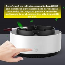 Scrumiera Electrica SIKS, Cu Aspiratie Directa, Fara Fum, Purificator De Aer Cu Ioni Negativi, Odorizant Eliminarea Mirosuril... Scrumiera Electrica SIKS, Cu Aspiratie Directa, Fara Fum, Purificator De Aer Cu Ioni Negativi, Odorizant Eliminarea Mirosuril...