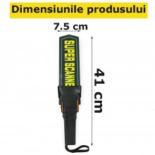 Detector De Metale SIKS, Portabil, Vibratie, Alarma, Impermeabil, Scanare 360°, LED, Detectie Aur Si Argint, Metale, Pentru C...
