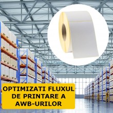 Rola 100 x Eticheta Termica Autoadeziva EDAR Pentru Printare AWB, Adeziv Puternic, Compatibile Imprimanta Termica, 100 x 150 ...