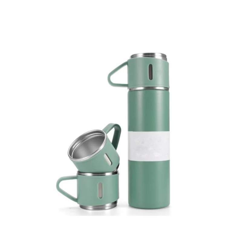 Set Sticla Termos Din Inox EDAR Cu 2 Cani Extra, Perete Dublu, Inchidere Ermetica, Rezistent la Rugina/Scurgeri, 500 ml, Verde Set Sticla Termos Din Inox EDAR Cu 2 Cani Extra, Perete Dublu, Inchidere Ermetica, Rezistent la Rugina/Scurgeri, 500 ml, Verde