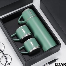 Set Sticla Termos Din Inox EDAR Cu 2 Cani Extra, Perete Dublu, Inchidere Ermetica, Rezistent la Rugina/Scurgeri, 500 ml, Verde Set Sticla Termos Din Inox EDAR Cu 2 Cani Extra, Perete Dublu, Inchidere Ermetica, Rezistent la Rugina/Scurgeri, 500 ml, Verde