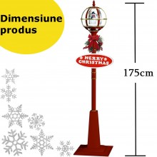 Felinar EDAR Decorativ De Craciun, Cu Om De Zapada, Zapada Artificiala, Placuta Let Is Snow, Pentru Interior sau Exterior, LE...