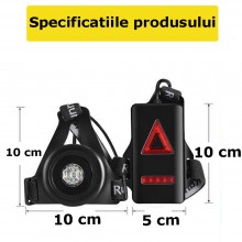 Lanterna SIKS Led Pentru Alergare, Cu Ham Elastic, 1800 mAh, LED, 180 Lumeni, 2 Moduri Iluminare, Reincarcabila, USB Inclus, ...