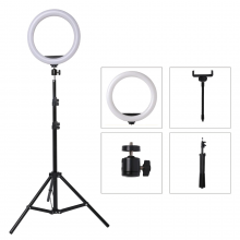 Lampa circulara SIKS® pentru make up cu telecomanda pe fir, 180 x LED, USB