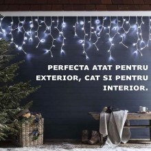 Instalatie Craciun Tip Turturi SIKS, 25 Metri, 500 Led-uri, Pentru Casa / Gradina / Gard, Cu 1 Joc De Lumini, Franjuri Curgat... Instalatie Craciun Tip Turturi SIKS, 25 Metri, 500 Led-uri, Pentru Casa / Gradina / Gard, Cu 1 Joc De Lumini, Franjuri Curgat...
