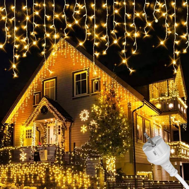 Instalatie Craciun Tip Turturi SIKS, 50 Metri, 1000 Led-uri, Pentru Casa / Gradina / Gard, Cu 1 Joc De Lumini, Franjuri Curga... Instalatie Craciun Tip Turturi SIKS, 50 Metri, 1000 Led-uri, Pentru Casa / Gradina / Gard, Cu 1 Joc De Lumini, Franjuri Curga...