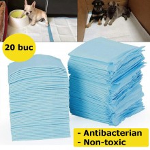 Set EDAR 20 Covorase Absorbante Igienice, 60x90 cm, Pentru Caini, Pisici Si Alte Animale De Companie, Non-toxic, 5 straturi, ...