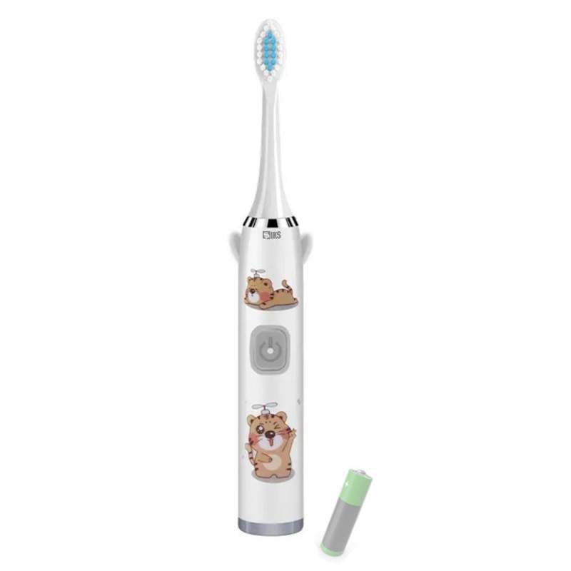 Periuta De Dinti Electrica SIKS Pentru Copii, 1 Treapta Intensitate, Peri Moi, Rezistenta La Apa, Model Unicorn, Cu Baterie, Alb Periuta De Dinti Electrica SIKS Pentru Copii, 1 Treapta Intensitate, Peri Moi, Rezistenta La Apa, Model Unicorn, Cu Baterie, Alb