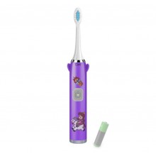 Periuta De Dinti Electrica SIKS Pentru Copii, 1 Treapta Intensitate, Peri Moi, Rezistenta La Apa, Model Unicorn, Cu Baterie, Mov