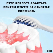 Periuta De Dinti Electrica SIKS Pentru Copii, 1 Treapta Intensitate, Peri Moi, Rezistenta La Apa, Model Unicorn, Cu Baterie, Mov