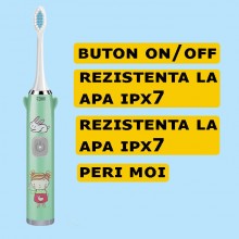 Periuta De Dinti Electrica SIKS Pentru Copii, 1 Treapta Intensitate, Peri Moi, Rezistenta La Apa, Model Unicorn, Cu Baterie, ... Periuta De Dinti Electrica SIKS Pentru Copii, 1 Treapta Intensitate, Peri Moi, Rezistenta La Apa, Model Unicorn, Cu Baterie, ...