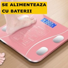 Cantar Electronic Inteligent De Baie SIKS Cu Aplicatie Smart, Corporal, Ecran Digital Iluminat, Termometru, Suporta Maxim 180... Cantar Electronic Inteligent De Baie SIKS Cu Aplicatie Smart, Corporal, Ecran Digital Iluminat, Termometru, Suporta Maxim 180...