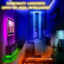 Banda LED SIKS Digitala Smart RGB Wi-Fi, 5 metri, Interior IP20, 60 leduri/m 5050 RGB, Adeziva, Aplicatie Telefon, Bluetooth,... Banda LED SIKS Digitala Smart RGB Wi-Fi, 5 metri, Interior IP20, 60 leduri/m 5050 RGB, Adeziva, Aplicatie Telefon, Bluetooth,...
