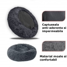 Pat EDAR Pentru Caini Si Pisici, Diametru 60 cm, Material Moale, Confortabil, Baza Anti-Aderenta, Calduros, Usor De Spalat Si... Pat EDAR Pentru Caini Si Pisici, Diametru 60 cm, Material Moale, Confortabil, Baza Anti-Aderenta, Calduros, Usor De Spalat Si...