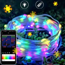 Instalatie De Craciun Smart RGB Wi-Fi SIKS, Pentru Brad, Fir de 20 Metri Cu Conectare Bluetooth, 220 Led, Aplicatie Mobil, Co... Instalatie De Craciun Smart RGB Wi-Fi SIKS, Pentru Brad, Fir de 20 Metri Cu Conectare Bluetooth, 220 Led, Aplicatie Mobil, Co...