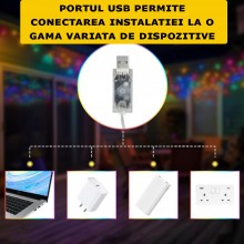 Instalatie De Craciun Smart RGB Wi-Fi SIKS, Pentru Brad, Fir de 20 Metri Cu Conectare Bluetooth, 220 Led, Aplicatie Mobil, Co... Instalatie De Craciun Smart RGB Wi-Fi SIKS, Pentru Brad, Fir de 20 Metri Cu Conectare Bluetooth, 220 Led, Aplicatie Mobil, Co...