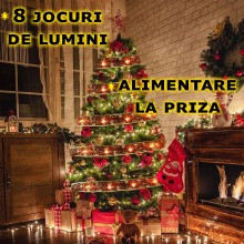 Instalatie De Craciun Tip Panglica Luminoasa EDAR, Alimentare La Priza, Pentru Interior, Brad De Craciun, 8 Jocuri De Lumini ...