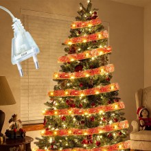 Instalatie De Craciun Tip Panglica Luminoasa EDAR, Alimentare La Priza, Pentru Interior, Brad De Craciun, 8 Jocuri De Lumini ...