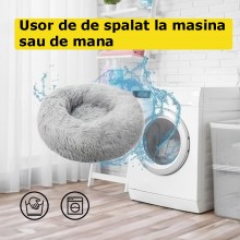 Pat SIKS Tip Culcus Pentru Caini Si Pisici, Diametru 80 cm, Material Moale, Calduros, Confortabil, Baza Anti-Alunecare, Usor ... Pat SIKS Tip Culcus Pentru Caini Si Pisici, Diametru 80 cm, Material Moale, Calduros, Confortabil, Baza Anti-Alunecare, Usor ...
