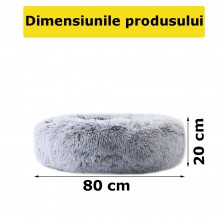 Pat SIKS Tip Culcus Pentru Caini Si Pisici, Diametru 80 cm, Material Moale, Calduros, Confortabil, Baza Anti-Alunecare, Usor ... Pat SIKS Tip Culcus Pentru Caini Si Pisici, Diametru 80 cm, Material Moale, Calduros, Confortabil, Baza Anti-Alunecare, Usor ...