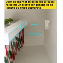 Organizator SIKS Pentru Plicuri De Condimente, 10 Cleme, Cu Suport Pentru Montare Pe Perete, Transparent/Verde