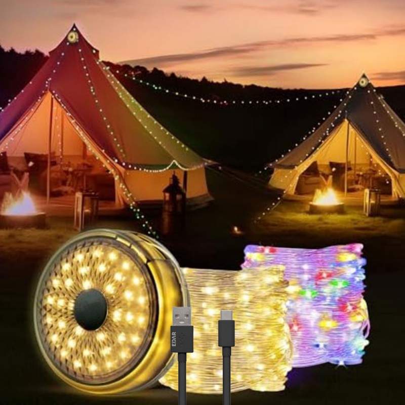 Ghirlanda Luminoasa Extensibila/Retractabila Camping EDAR Cu Functie De Lanterna Si Baterie Externa, 10 m, 8 Moduri De Ilumin... Ghirlanda Luminoasa Extensibila/Retractabila Camping EDAR Cu Functie De Lanterna Si Baterie Externa, 10 m, 8 Moduri De Ilumin...